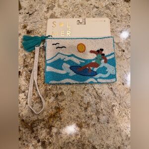 Beaded Surfing Wristlet/Clutch with Tassel